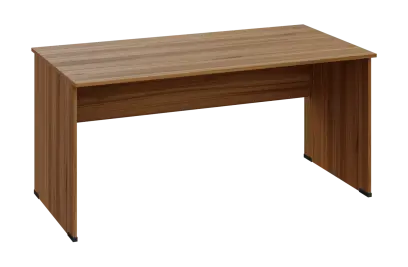 EPL 18 - 16 stůl kancelářský, dřevěná podnož, deska 18 mm, široký 1600 mm, ořech světlý